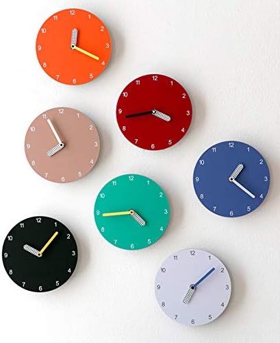 Stephanie Imports Modern Minimalist Orange & Yellow Wall Clock