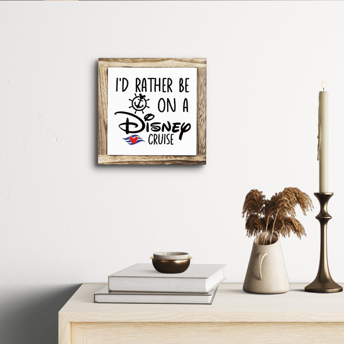 Rustic Wood Sign, Wooden Plaques Table Decor, Farmhouse Home Decorative, Inspired Decor for Office Cubicle, Small Wooden Box Sign, Office Decoration Art