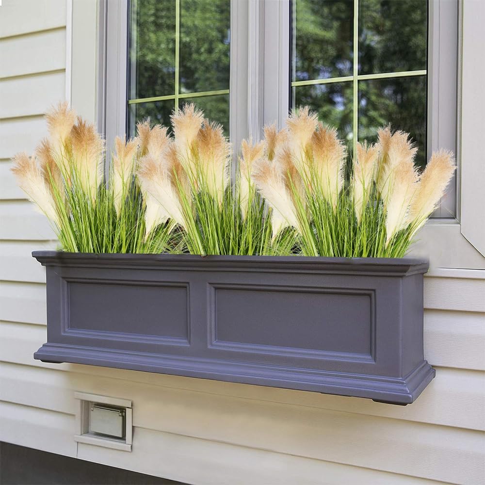 Melorca&Guilla Artificial Plants 4PCS 33.5“Fake Plant Tall Onion Fake Grass,Faux Grass Plants Artificial Grass Greenery Shrubs Bushes for Garden Shop Office Home Décor