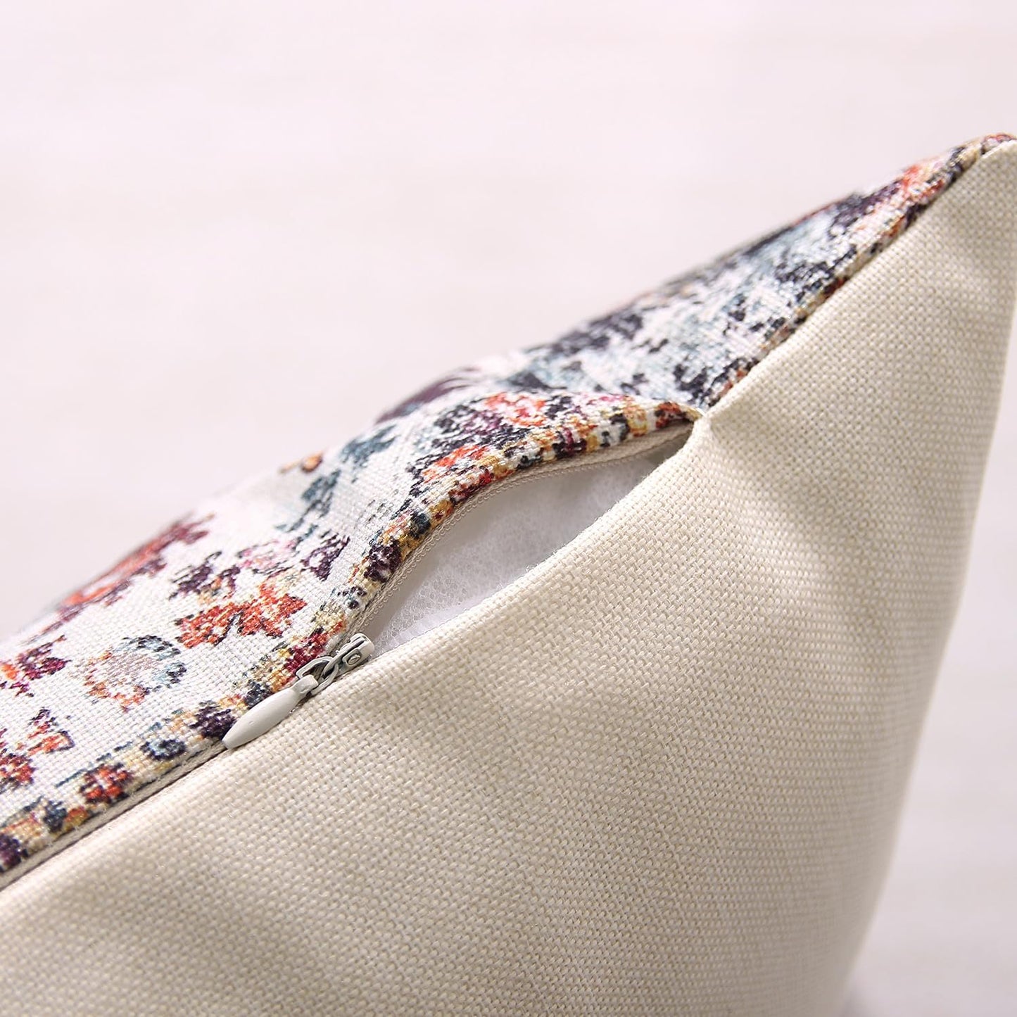 Outdoor Waterproof Pillow Covers 18x18 Inch Set of 2 Bohemian Vintage Carpet Pattern Pillow Covers Blue Burnt Orange Ethnic Design Decorative Farmhouse Couch Garden Balcony