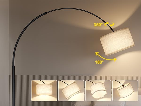 SUNMORY 82" Tall Arc Floor Lamp, Large Floor Lamp for Dinning/Bedrooms-Corner Lamp for Office