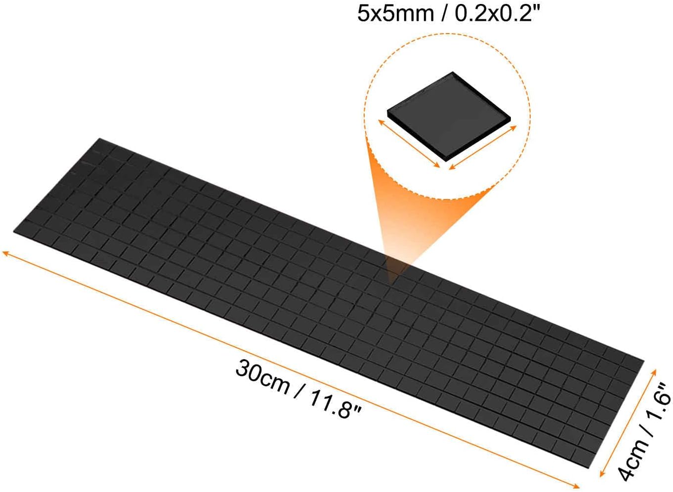 HARFINGTON 10 Sheet 4800 Pieces Self Adhesive Mirror Mosaic Tiles 5x5mm Small Square Mirror Tiles Sticker Disco Ball Stickers Mini Glass Tiles for DIY Craft Party Home Decoration, Black