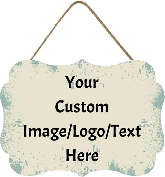 Personalized Custom Wooden Signs with Any Text Name for Home Door Man Cave Bar Family Farmhouse Decorative Home Kitchen Rustic Wall Decor