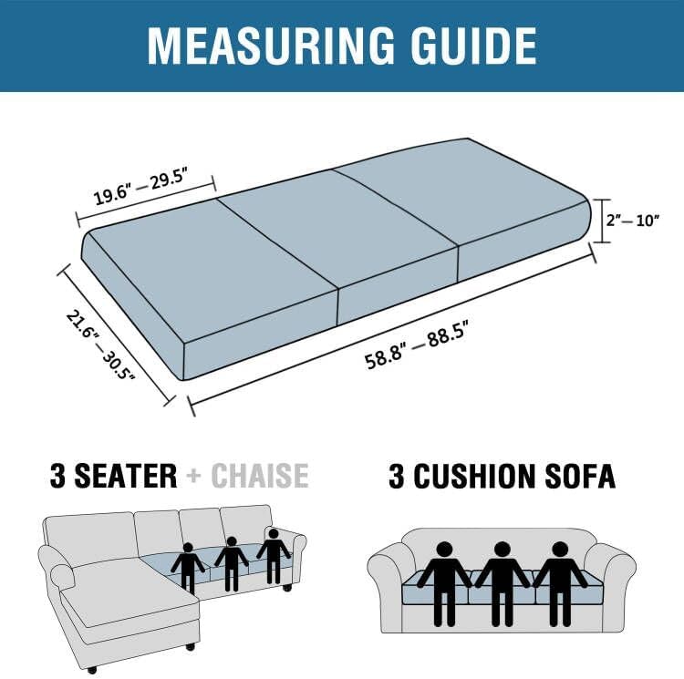 H.VERSAILTEX Super Stretch Stylish Cushions Covers/Furniture Cover Spandex Jacquard Small Checked Pattern Super Soft Slipcover Washable Individual