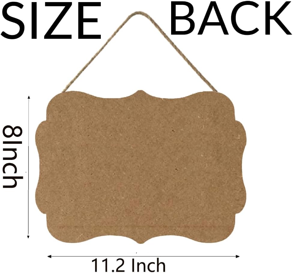 Personalized Wooden Welcome Sign for Front Door Decor - Customized Image/Text Hanging Door Sign, Farmhouse Decor for Home Office - 11.2 * 8 Inch