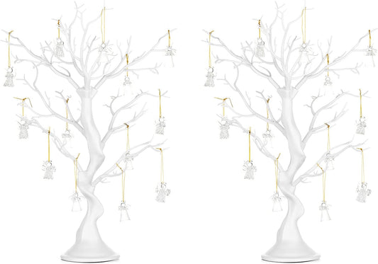 Nuptio Artificial Trees Decorative Trees: 2 Pcs White Twig Trees 22.8in Tall Halloween Decorations Wedding Centerpiece for Tables Fake Easter Tree for Christmas Thanksgiving Birthday Party Decor