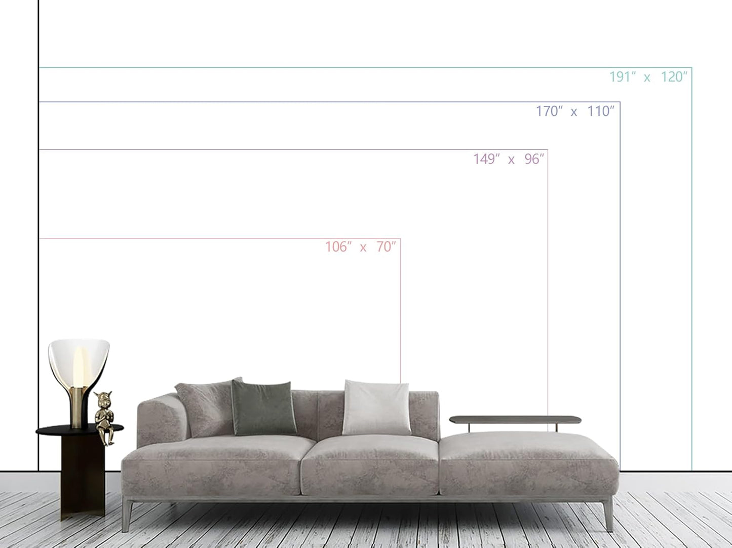 Gray Jungle Landscape Wallpaper Mural Tropical Banana Leaf Wall Mural (Not Peel and Stick)