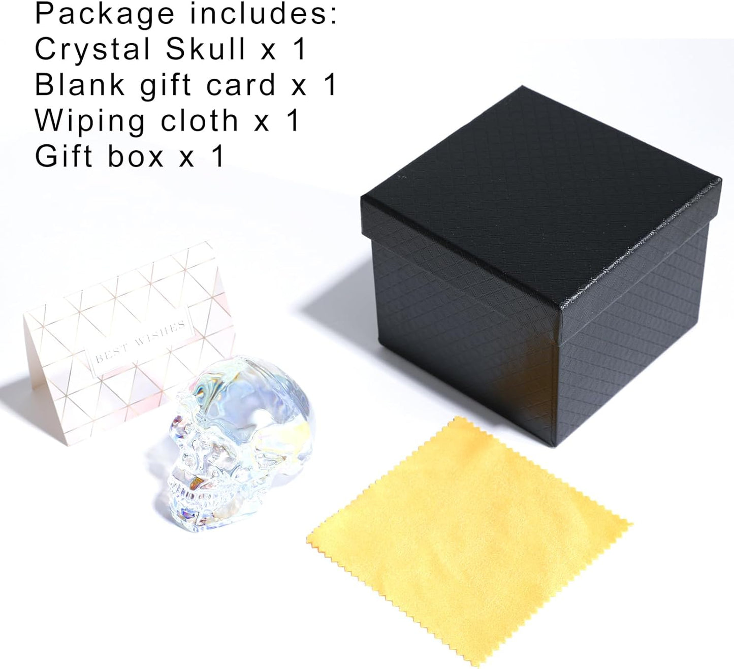 Model Statue for Home Décor Crystal Skull Decorative Figurine Gifts for Women Husbands Halloween Head Figurine Decoration Gift (Colorful Skull)