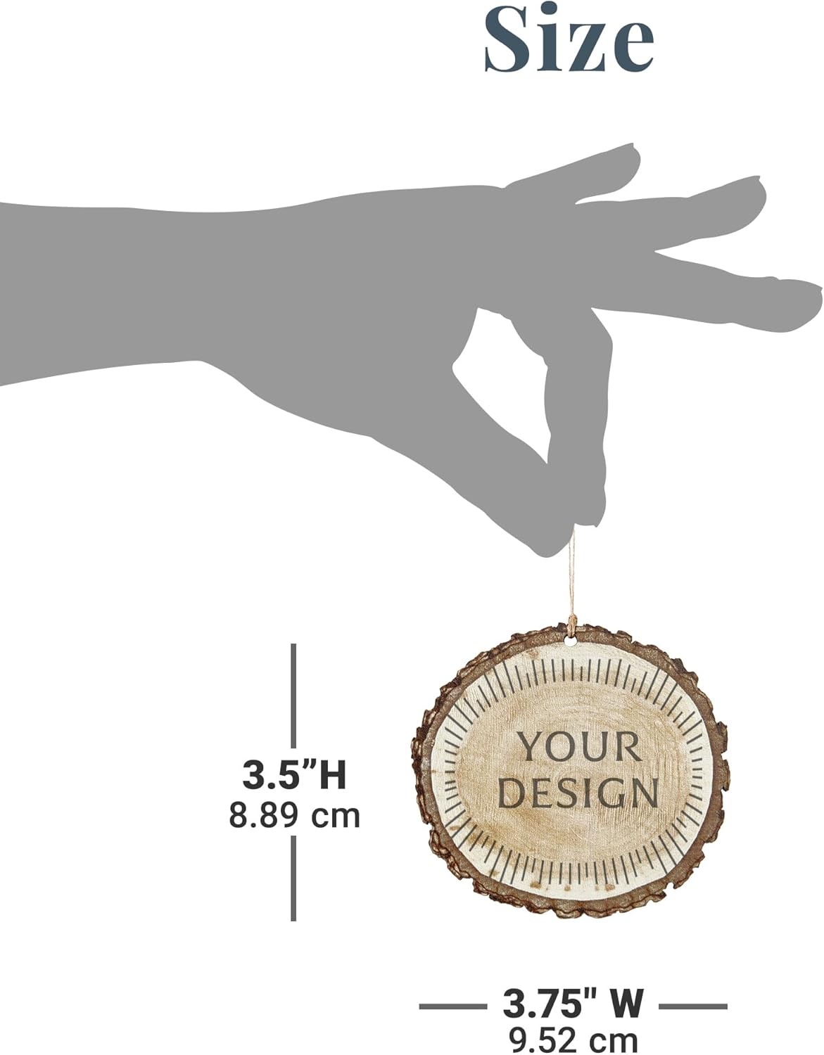 Let’s Make Memories Personalized Christmas Ornament - Photo - Rustic Wood - Round - with Message - 2025 Christmas Ornament