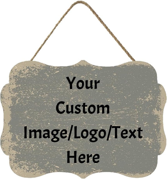 Personalized Custom Wooden Signs with Any Text Name for Home Door Man Cave Bar Family Farmhouse Decorative Home Kitchen Rustic Wall Decor