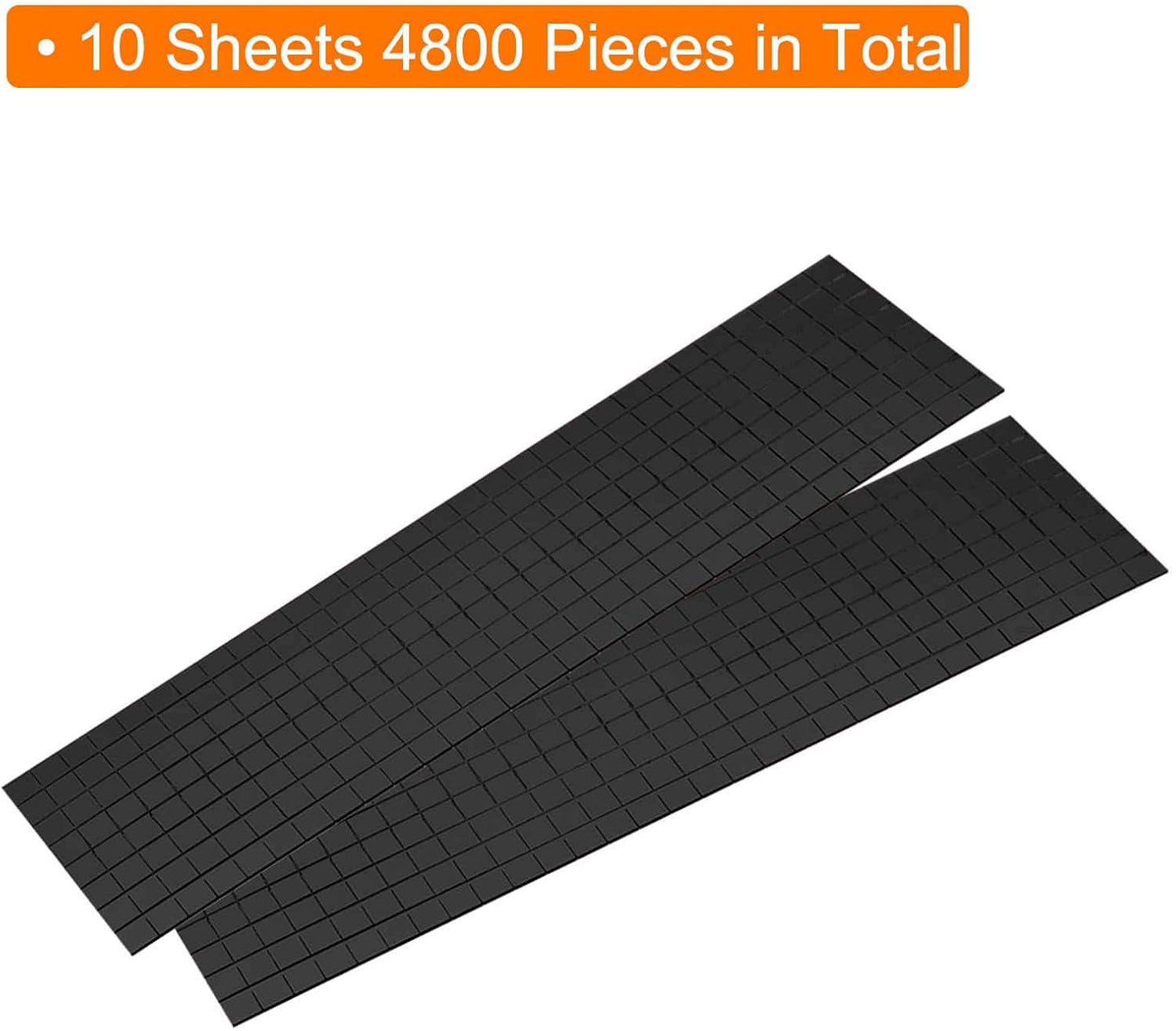 HARFINGTON 10 Sheet 4800 Pieces Self Adhesive Mirror Mosaic Tiles 5x5mm Small Square Mirror Tiles Sticker Disco Ball Stickers Mini Glass Tiles for DIY Craft Party Home Decoration, Black