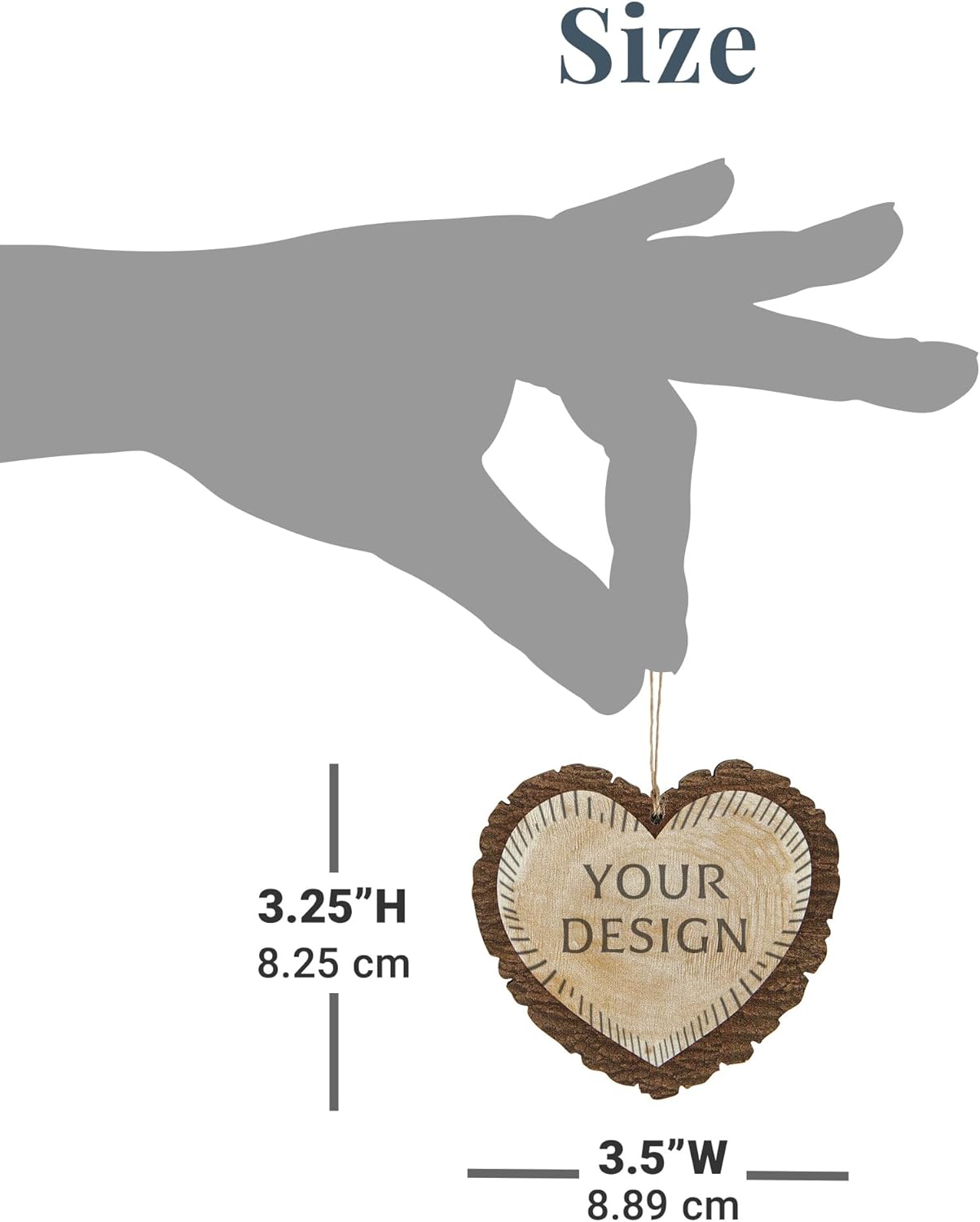 Let's Make Memories Personalized Christmas Ornament - Photo - 2025 Christmas Ornament - Decor - for Families - for Couples - for Friends - Rustic Wood Heart