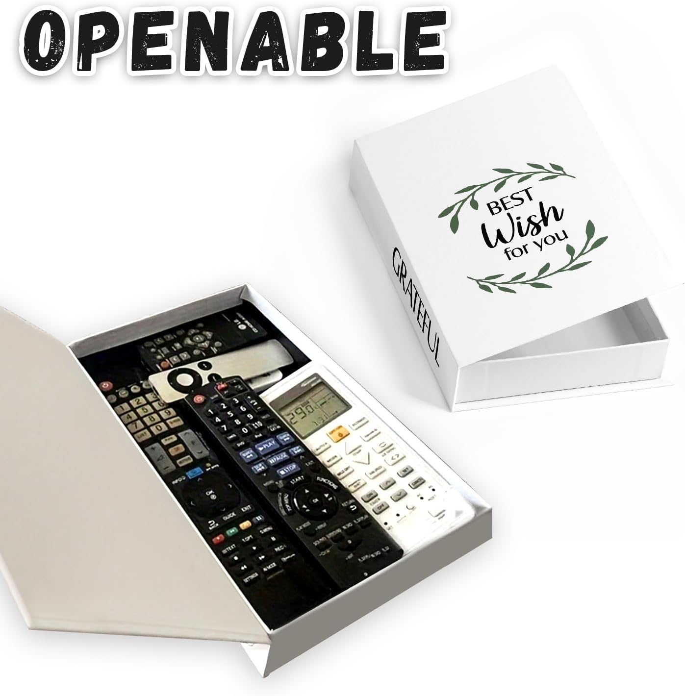 Decorative Storage Book Box – Hidden Storage for Remote Controls, Keys, and Small Items – Elegant Home Decor for Living Room, Bedroom, Coffee Table – Modern Style Faux Book Organizer (Best Wish)