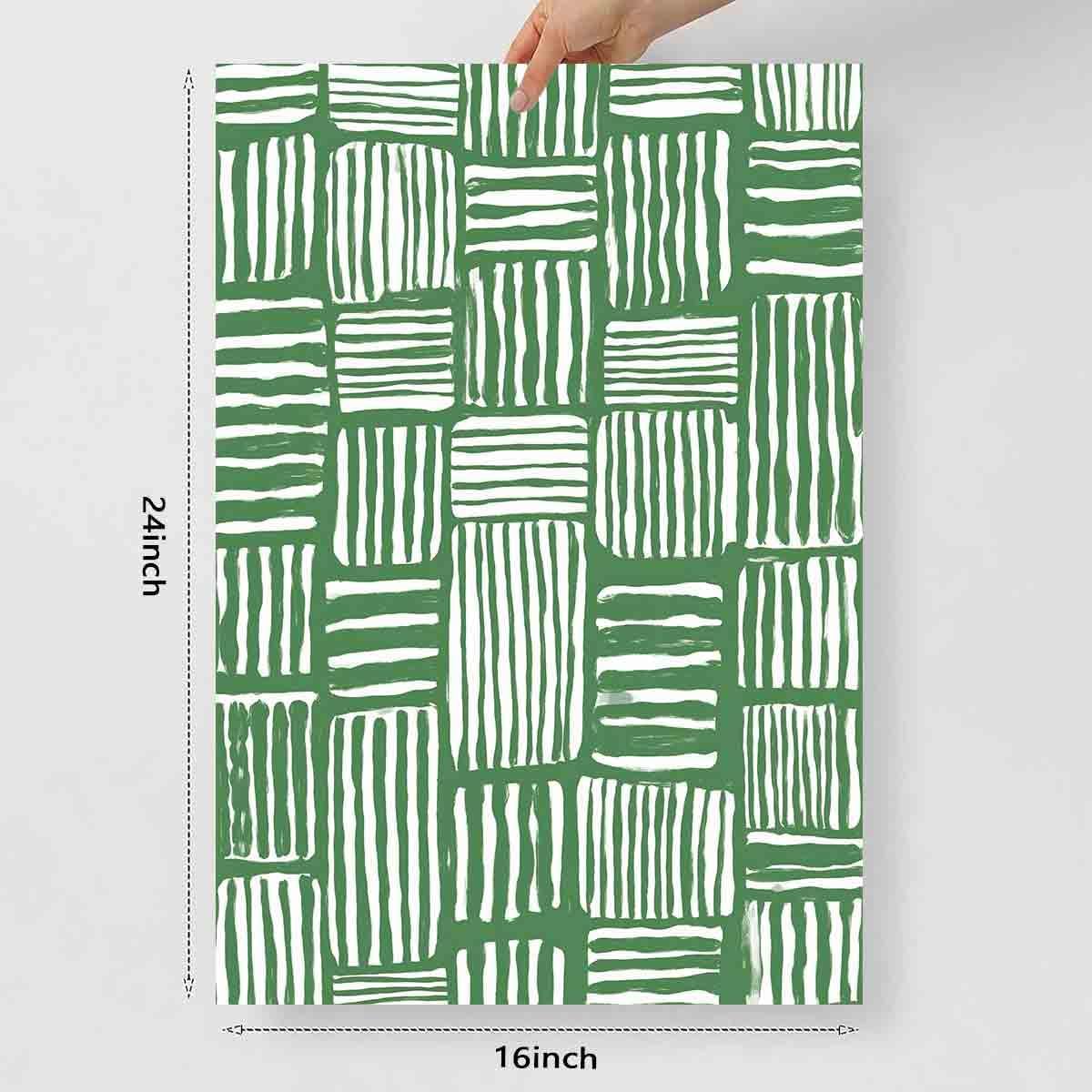 Green White Line Wall Art Abstract Lines Boho Minimalist Line Wall Art Mid Century Boho Print Sage Green Pictures Neutral Painting Abstract Modern Minimalist Living Room Decor 16x24inch No Frame