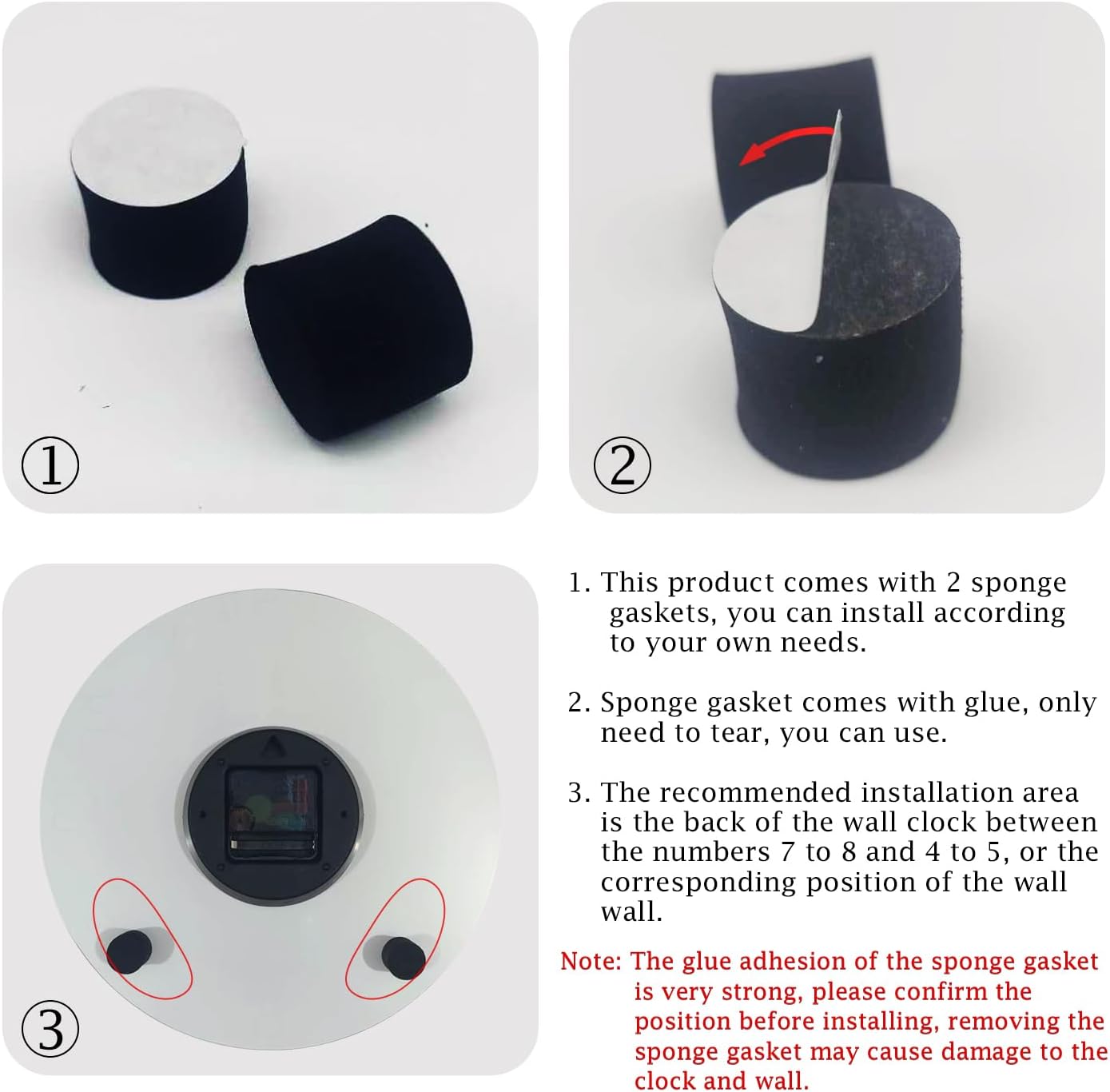 Oversized Decorative Clocks Battery Operated 24 Inch Marble Black Wall Clock for Office Round Non Ticking Wall Clock Silent