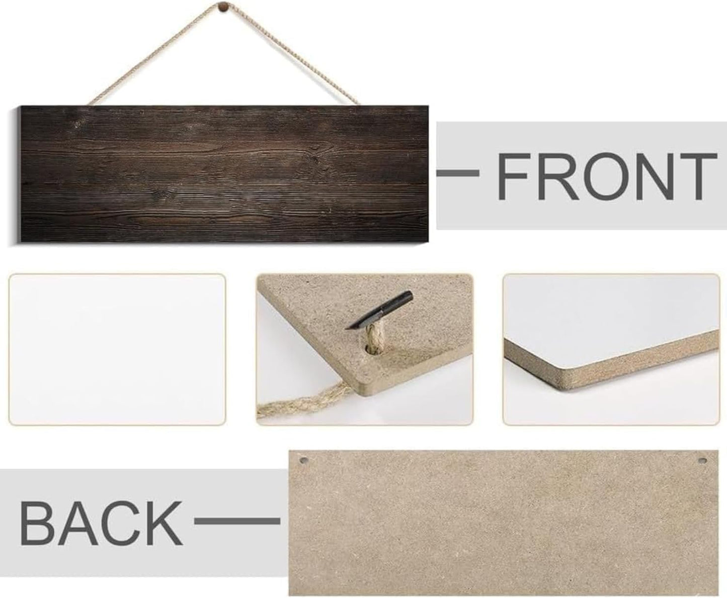 Pray Wait Trust Sign, Farmhouse Christian Wall Art, Religious Home Decorations Faith Wall Decor (Pray) 6x16 Inch