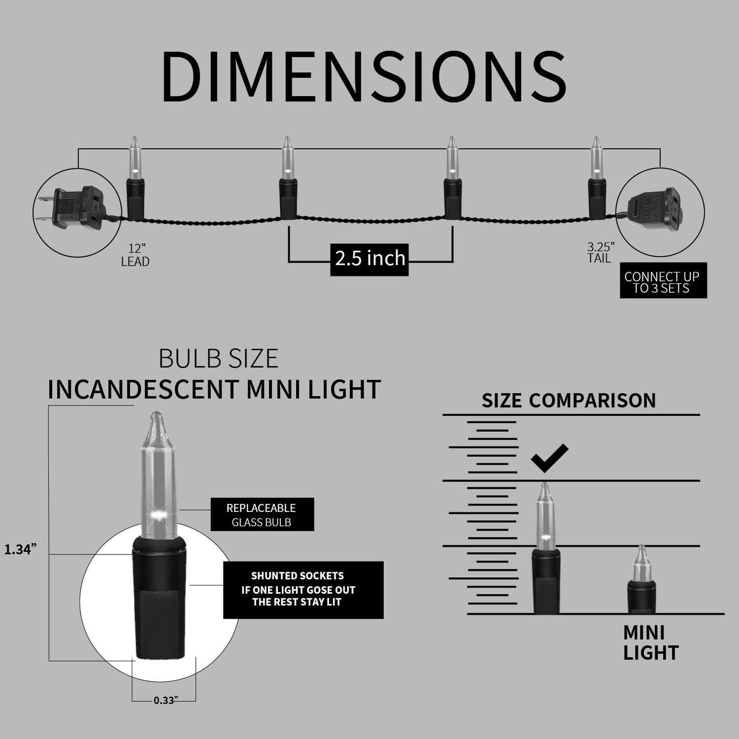 150LIGHTS Purple Extra-Bright with End Connectors Halloween Decorative Lights 9.72m UL Certified Mini String Light Set Waterproof for Halloween Home Garden Christmas Tree Party Patio Wedding