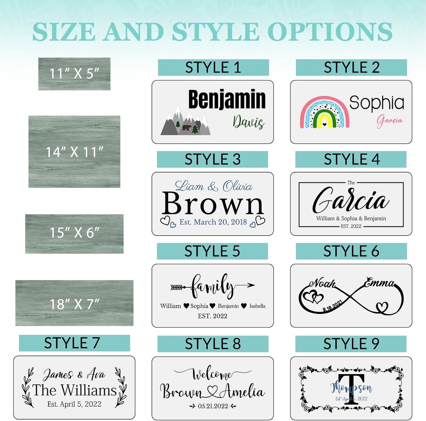 Custom Wood Sign Prsonalized Text Business 3D Home Decor, Personalized Rustic Plaque Board Hanging Wooden Name Sign for Wall Art, Customized Signs Plank Decoration Gifts for Wedding Family Farmhouse Kitchen, Rectangle