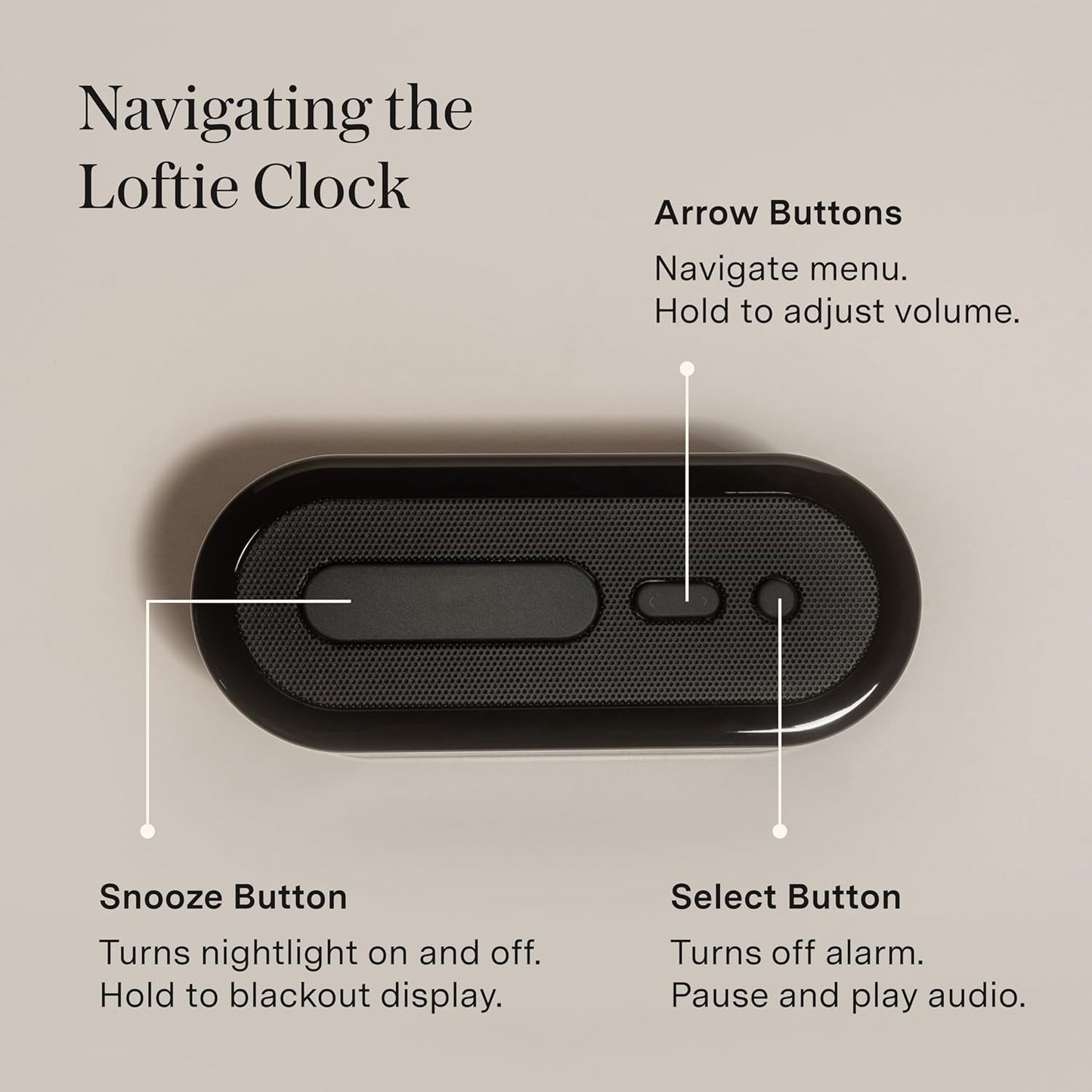 Loftie Alarm Clock with Sound Machine – Smart Alarm Clock with Light, White Noise, Bluetooth Speaker, Night Light Sound Machine, 100+ Sounds, Blackout Mode, No WiFi Mode, Optional Subscription -Coffee