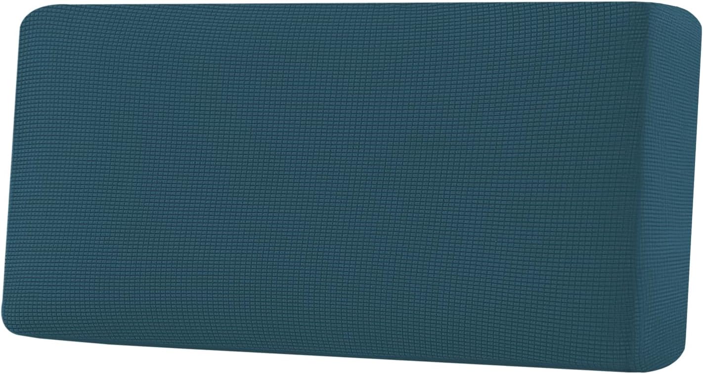 H.VERSAILTEX Super Stretch Individual Seat Cushion Covers Sofa Covers Couch Cushion Covers Slipcover Sets Thick Jacquard Textured Twill Fabric (1 Piece Sofa Cushion Cover, Deep Teal)