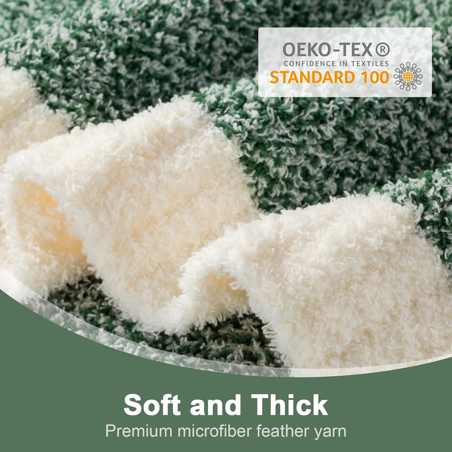 Snuggle Sac Green Throw Blanket, Ultra Soft Warm Blankets for Couch, Cozy Knit Fuzzy Plush Throws Blanket for Sofa, Bed,Living Room, Heather Green, 50x60 inches