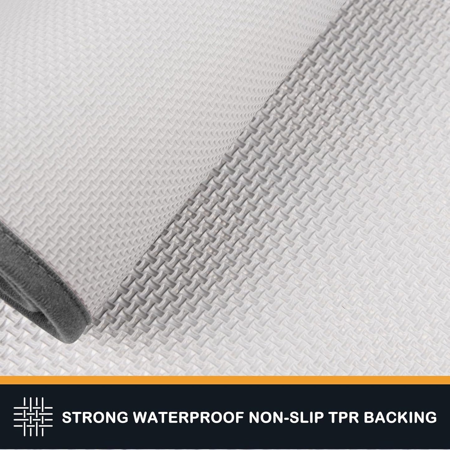 PURRUGS Dirt Trapping Door Mat 32" x 47", Non-Slip/Skid Machine Washable Entryway Rug, Dog Doormat, Super Absorbent Welcome Mat for Muddy Wet Shoes and Paws, Grey