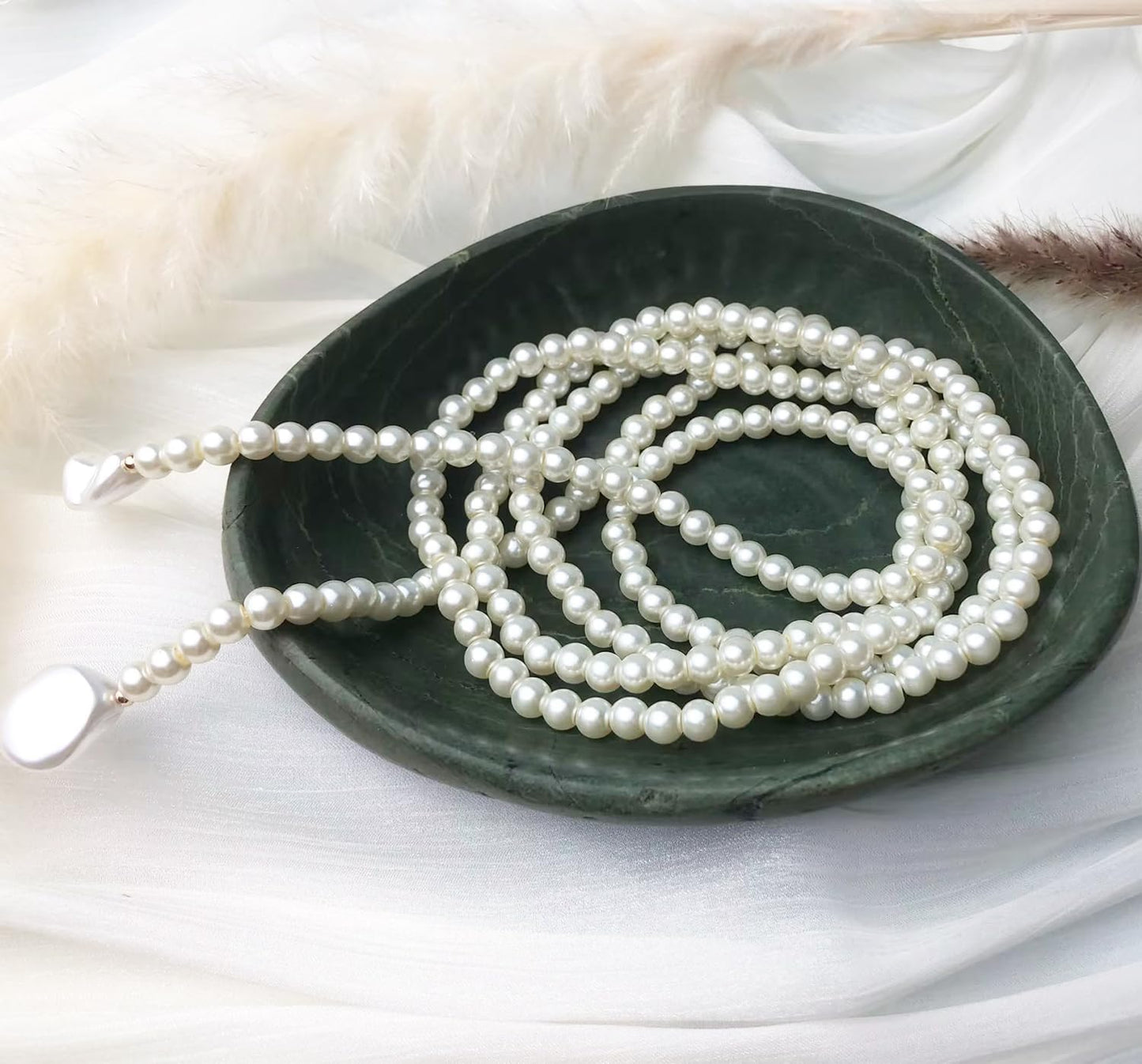 Handmade Decorative Bowl - Natural River Stone Pebble Artisan Crafted Serving Dish | 4-6 Inch Unique Decorative Tray for Home Centerpiece, Jewelry Holder (green)