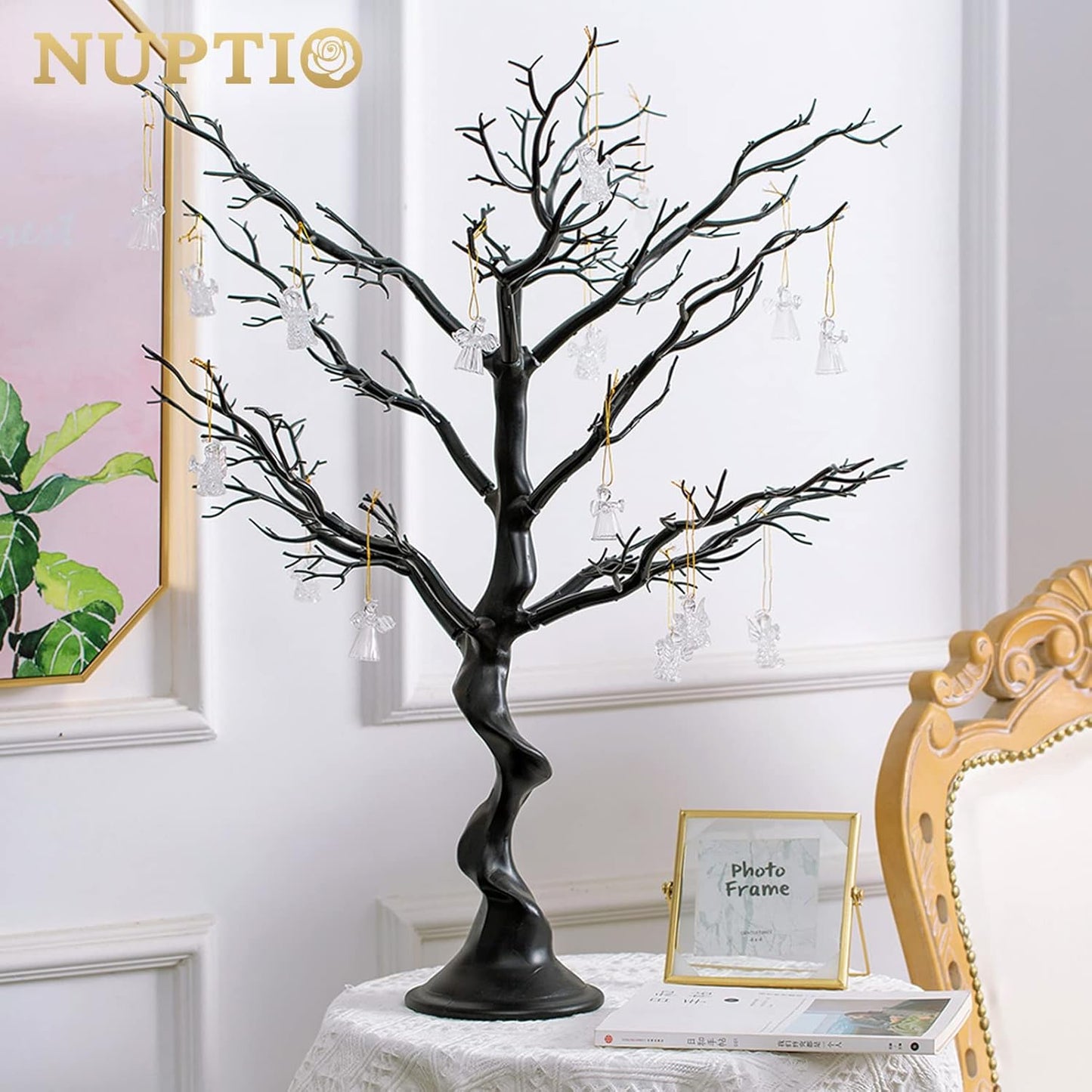 NUPTIO Halloween Artificial Tree Branch: 30"/76cm Tall Branch Manzanita Christmas Decoration Centerpiece Wedding Centerpieces for Tables Black Tree Branches Ornament (1 Pc)