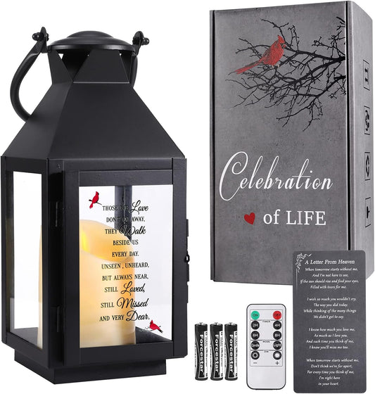 Memorial Lantern, Sympathy Gifts for Loss of Mom/Dad/Loved One, Bereavement Gifts, in Memory of Loved One Gifts, Remembrance Gifts for Loss, Celebration of Life, Memorial Gifts, Funeral Gifts