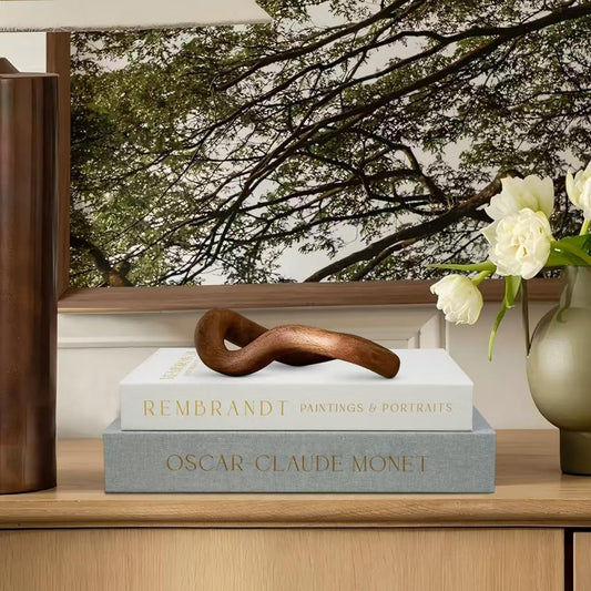 Linen Decorative Books for Home Decor,Set of 2 Aesthetic Faux Decor Book for Decoration,Fake Books for Bookshelf,Keepsake Storage Box (Sage & Beige)