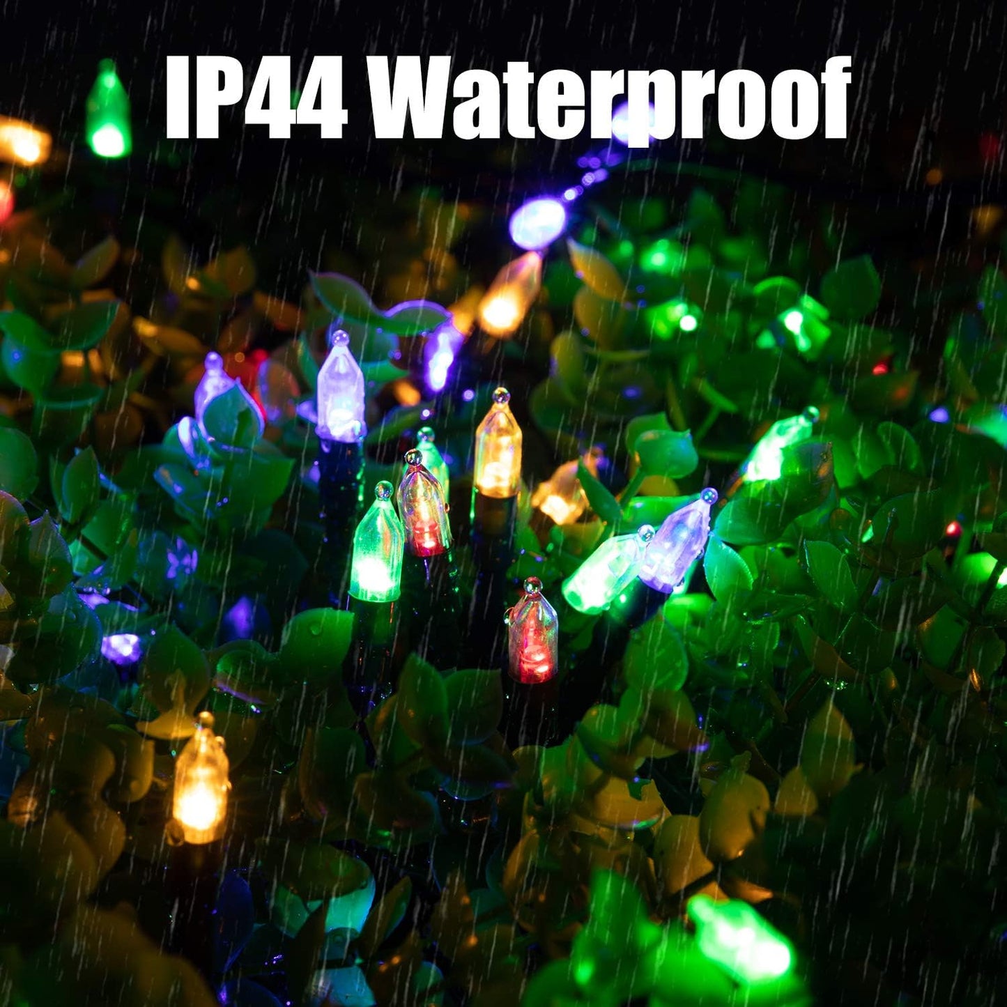 200 LED Christmas String Lights Outdoor 75 Ft. 9 Modes with Remote Timer Dimmer Extendable Mini Fairy Lights Plug in for Indoor Xmas Trees Wedding Decor, Warm White + Multicolored