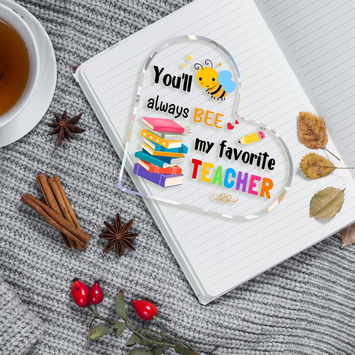 Teachers Day Graduation Season Opening Season Gifts Teacher Gifts Teacher Appreciation Gifts Best Teacher Gifts for Women Acrylic Heart for Her Coworker Friend Principal Educator Birthday Christmas