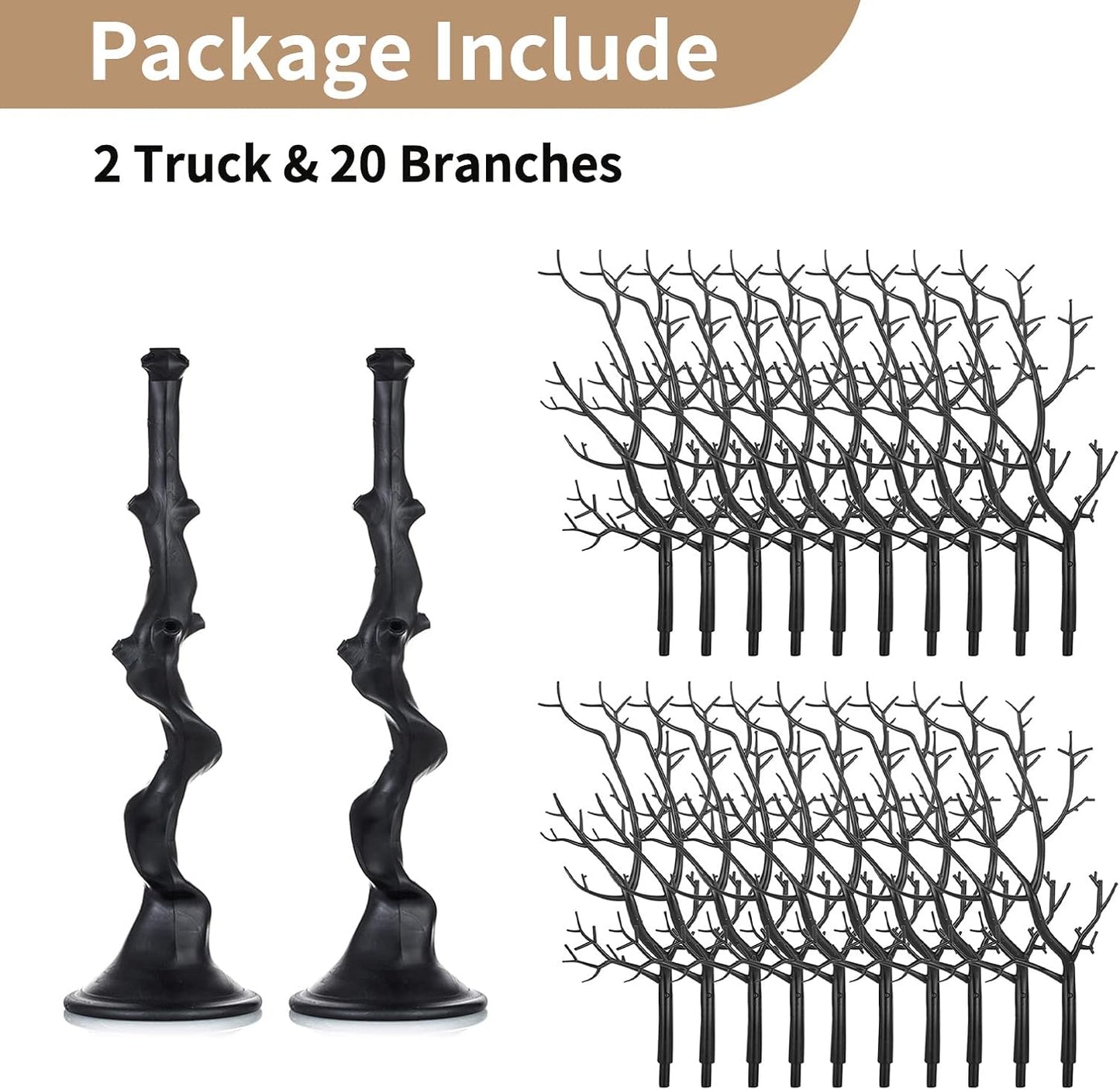 NUPTIO Black Halloween Tree Branch: Artificial 30 inch Tall Manzanita Tree Christmas Centerpiece Wedding Centerpieces for Tables, Decorative Ornament Display Tree for Decoration Weddings (2 Pc)