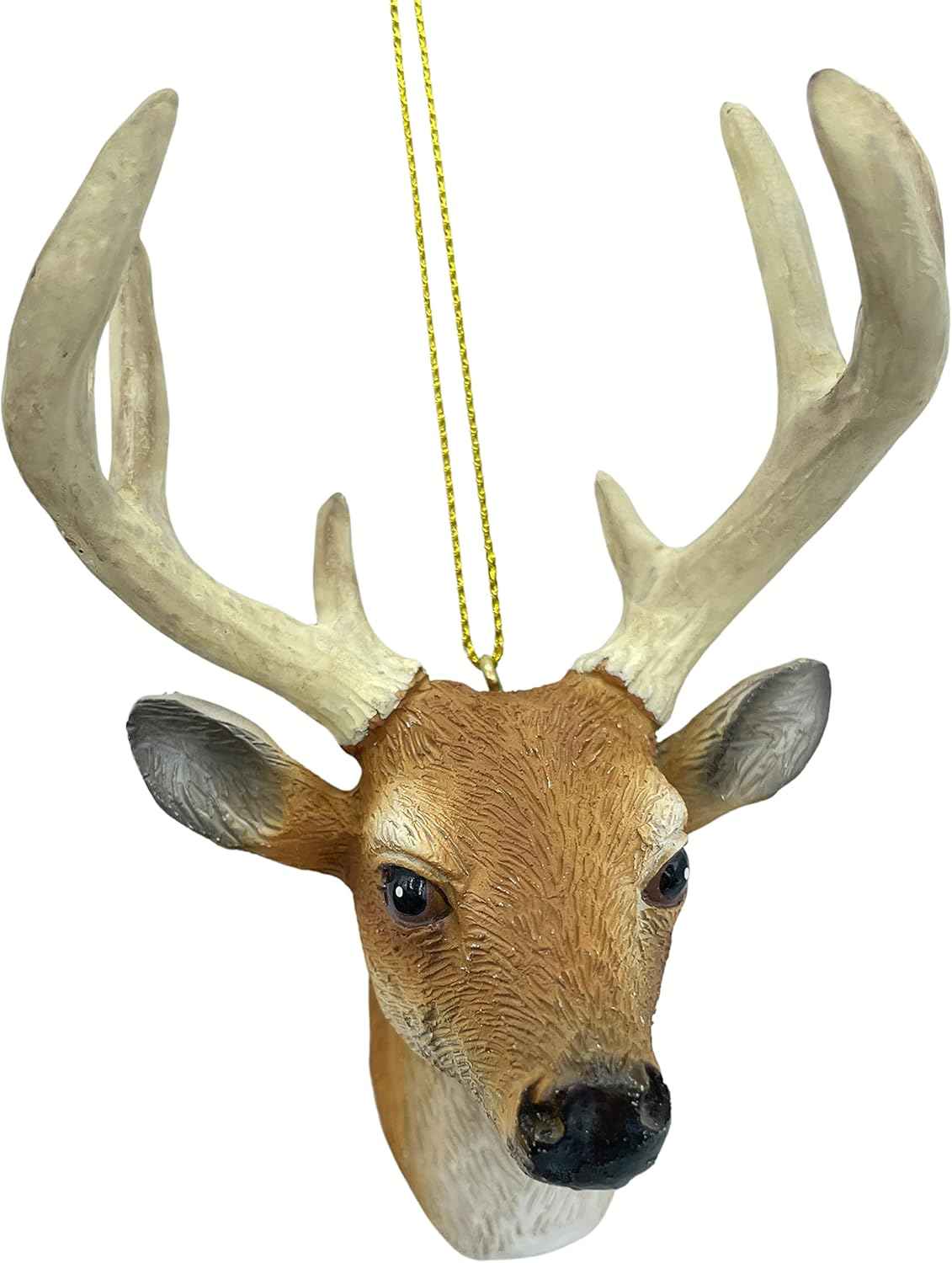 Deer Bust Head Hunters Antler Rack 8 Point Buck Hunting Christmas Tree Ornament
