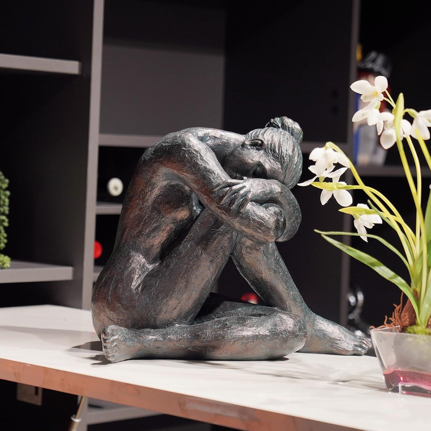 Guichifun Yoga Dancer Statue Home Decoration - Resin Sculpture Modern Creative Home Ballet Thinker Dancers Handicrafts Art Ware Home Décor Office Room Ornament Gifts 13.5 x 9.5 x 11.25 Inch