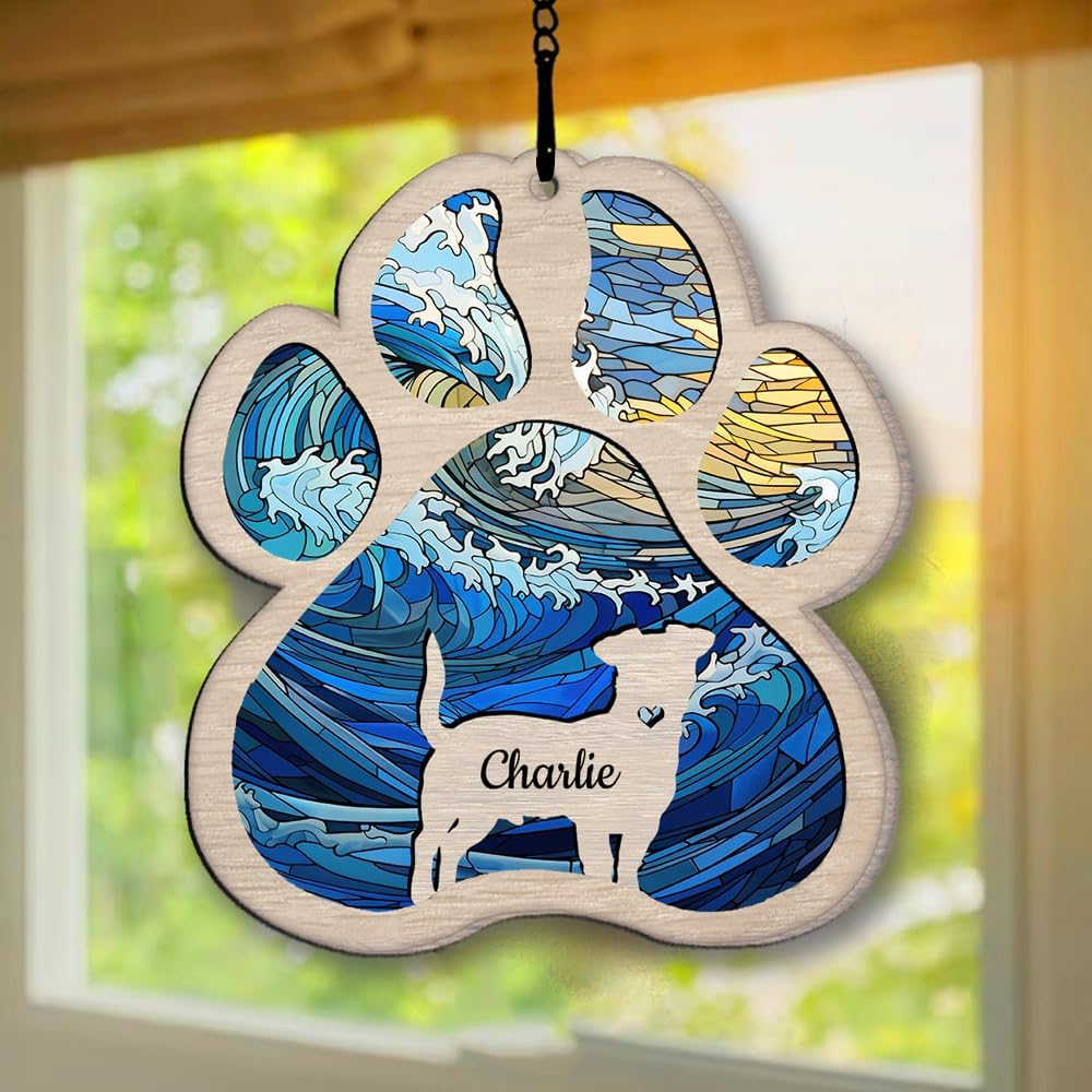 Personalized Belgian Malinois Suncatcher Dog Memorial Gifts, Custom Belgian Malinois Ornament Christmas Tree, Pet Remembrance Gift, Loss of Dog Sympathy Gift, Pets Memorial Ornament, Pet Loss