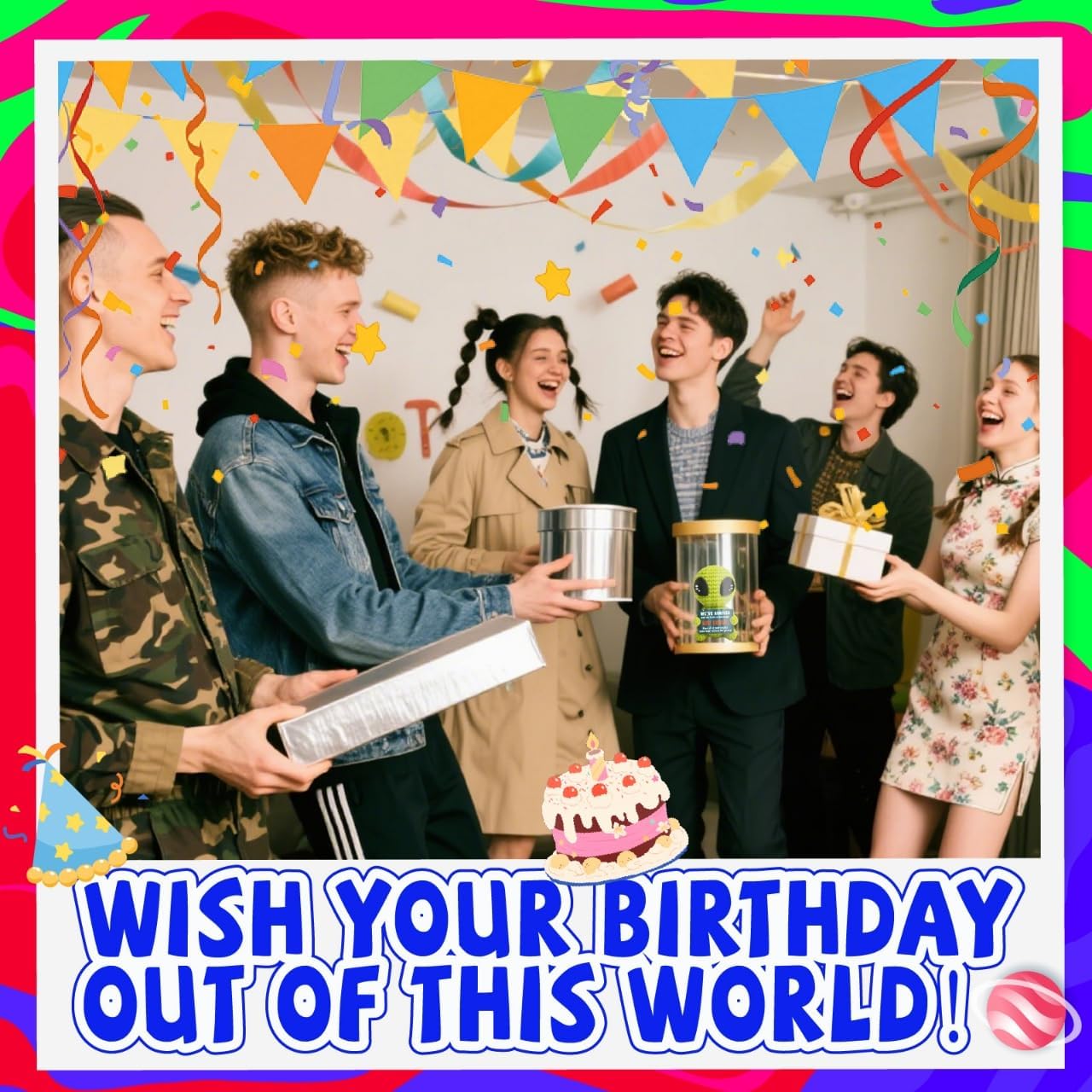 Cute Crochet Alien Plush Toy Unique Birthday Gift for Boys Girls Friends Man Women Handmade Alien Stuffed Animal Funny Space Theme Present for Kids, Teens Sci-Fi Fans