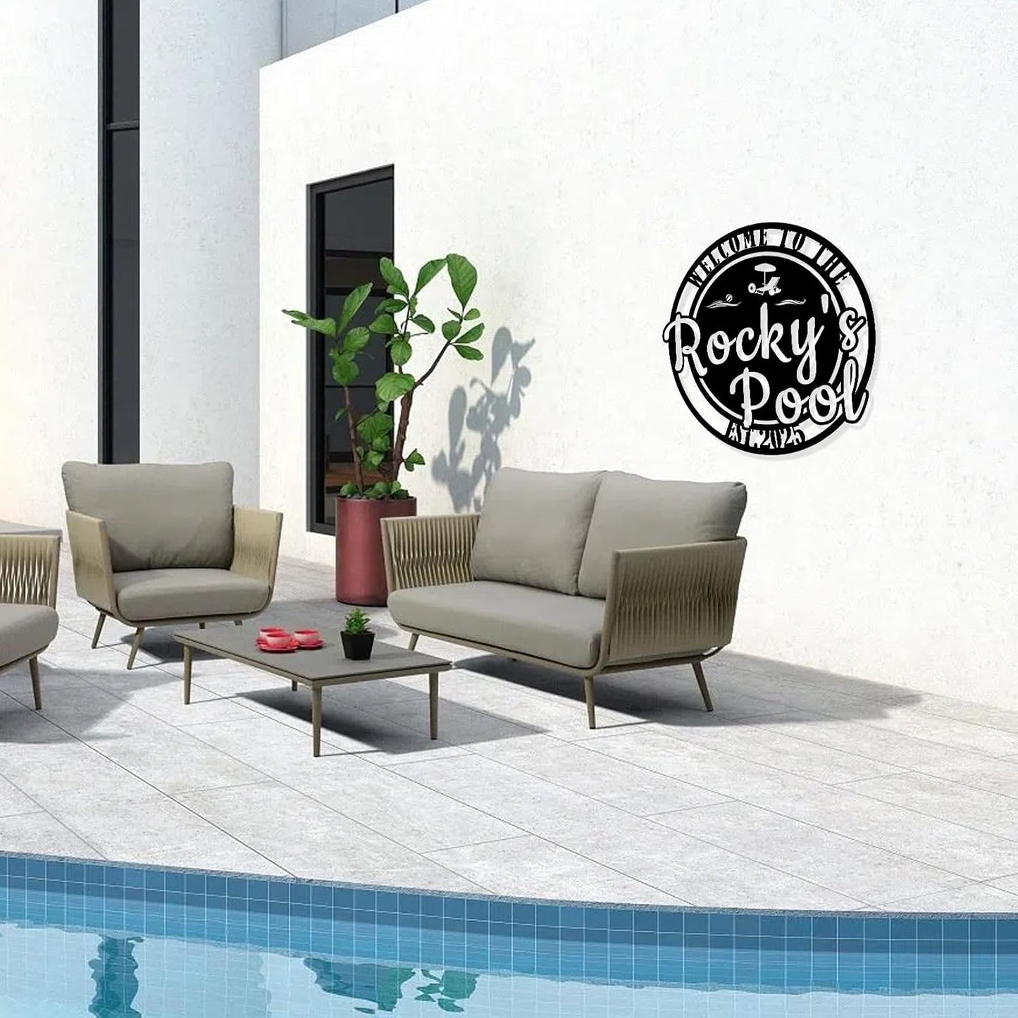 Custom Metal Pool Signs Outdoor - Personalized Funny Pool Rules, Rustic Wall Art for Pool Deck Decor, Outdoor Bar & Backyard Oasis Gift - MADE IN USA