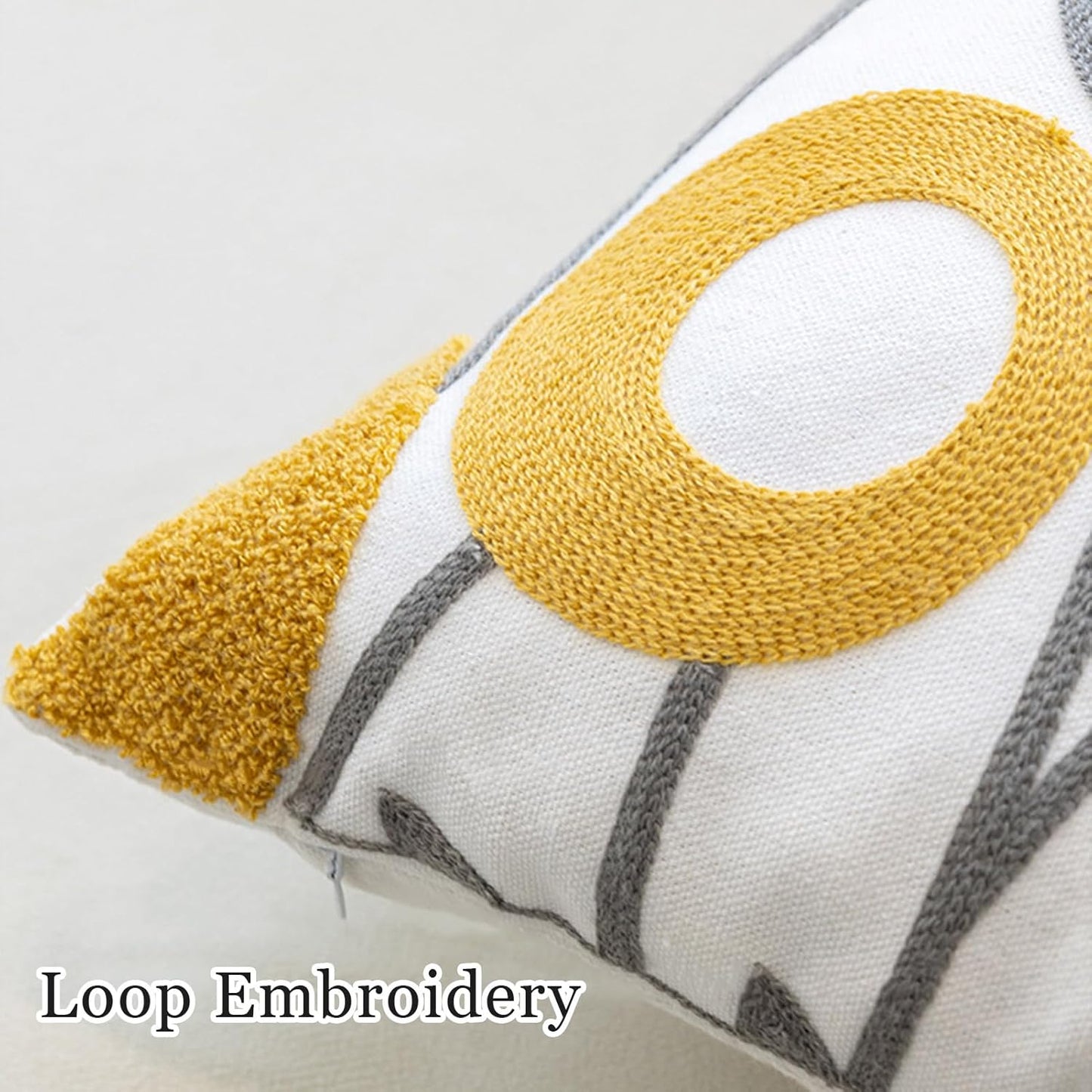 Embroidered Floral Pillow Case Spring Romantic Flower Throw Pillow Cover Soft Decorative Cushion Covers for Bed Sofa Living Room Pink Tulip