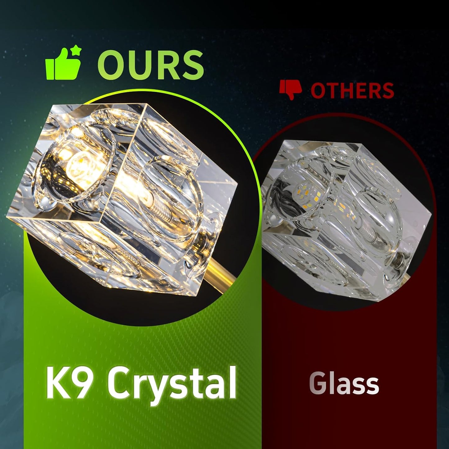 Semi Flush Mount Ceiling Light Fixture Modern 6 Lights Gold Crystal Chandelier,Brushed Nickel Sputnik Chandeliers for Hallway Entryway Bedroom Dining Room Farmhouse Kitchen Office