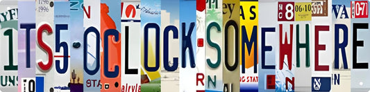 Tin Sign Wall Decor Bar Signs For Bar Decor Its 5 O'Clock Somewhere Sign Funny Vintage Bar Accessories Drinking Signs Gifts for Men16 x 4 Inches