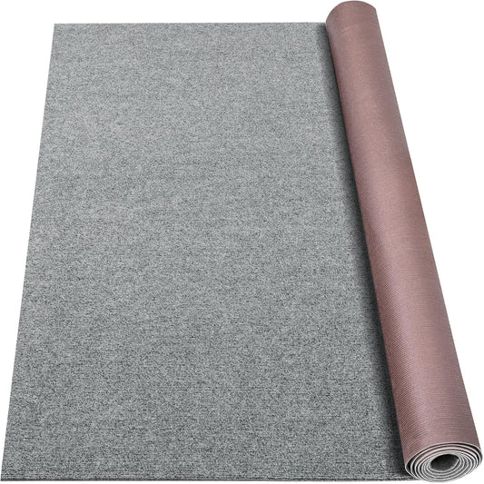 Marine Carpet,6 FT x 10 FT Smoke Gray Indoor Outdoor Carpet 0.2" Thick Boat Carpet with Water-Proof TPE Backing, Non-Slide Outdoor Marine Carpet Roll for Home, Patio, Porch, Deck