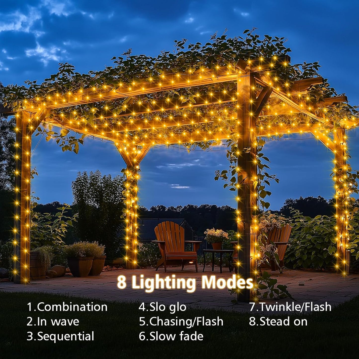 2 Pack Fairy String Lights Plug in, 33Ft Green Wire 100 Micro Starry LED Outdoor String Lights with 8 Modes Timer IP68 Waterproof Twinkle Lights for Bedroom Garden Christmas Home Decor (Warm White)
