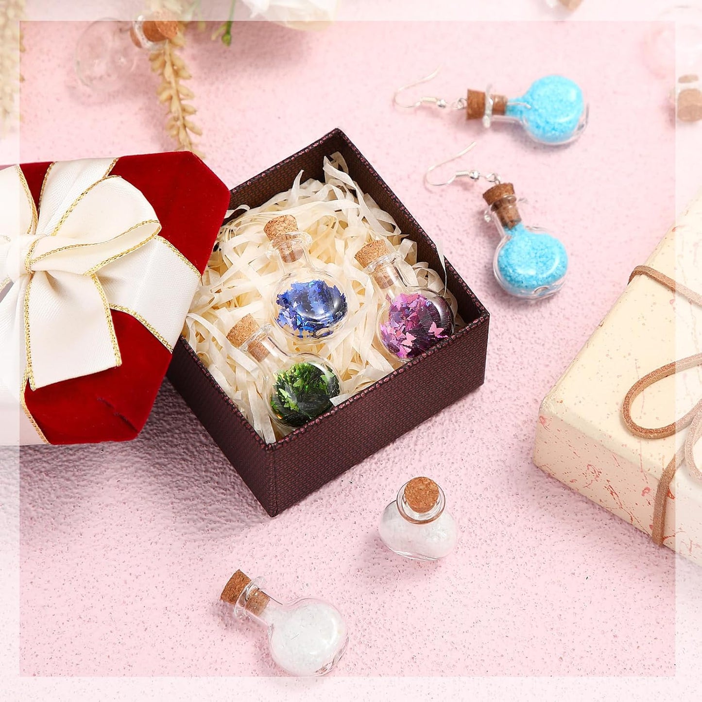 Zhehao 100 Pcs 2 ml Mini Glass Bottles Jars with Cork Stoppers Small Wishing Bottle Tiny Jars with Cork Mini Potion Bottles Clear Drifting Bottle for Wedding Birthday Party DIY Crafts Supplies