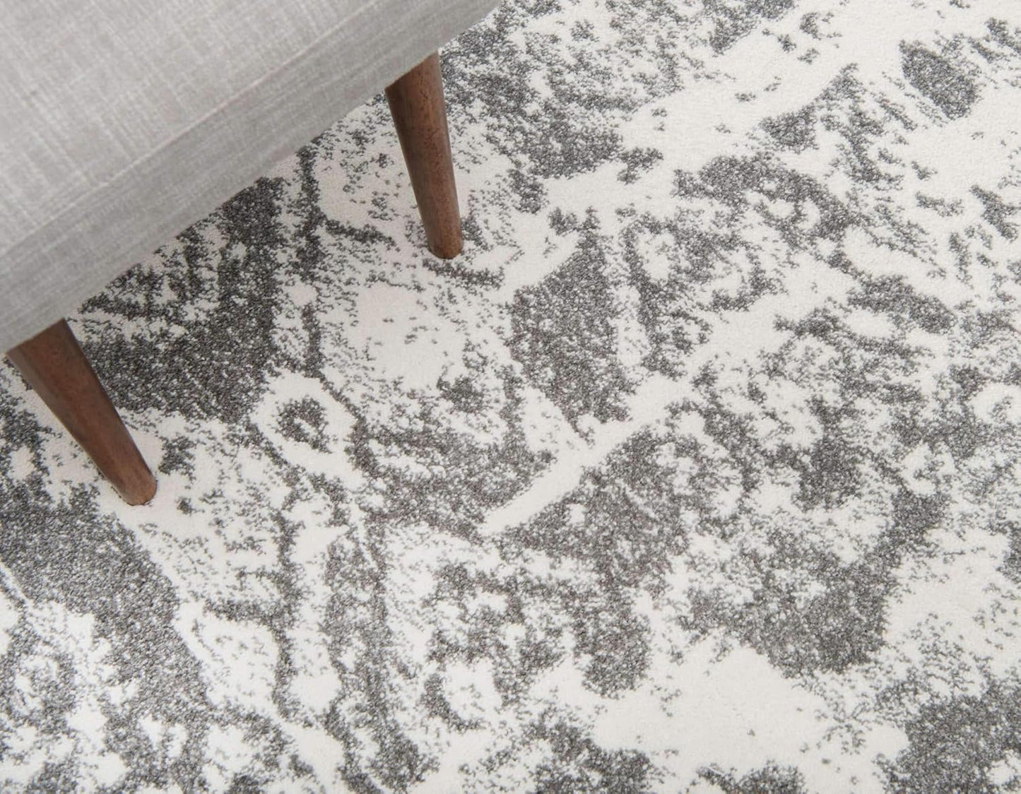 Unique Loom Rosso Collection Vintage, Geometric, Bohemian, Traditional, Distressed, Southwestern Area Rug, 2' 0" x 6' 0", Light Gray/Ivory