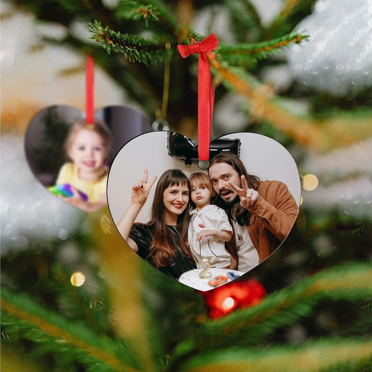 Personalized Christmas Ornaments 2025 Customized with Photo Text Ornament Keepsake Pet First Christmas Ornament Bulk Custom Wooden Xmas Tree Decorations