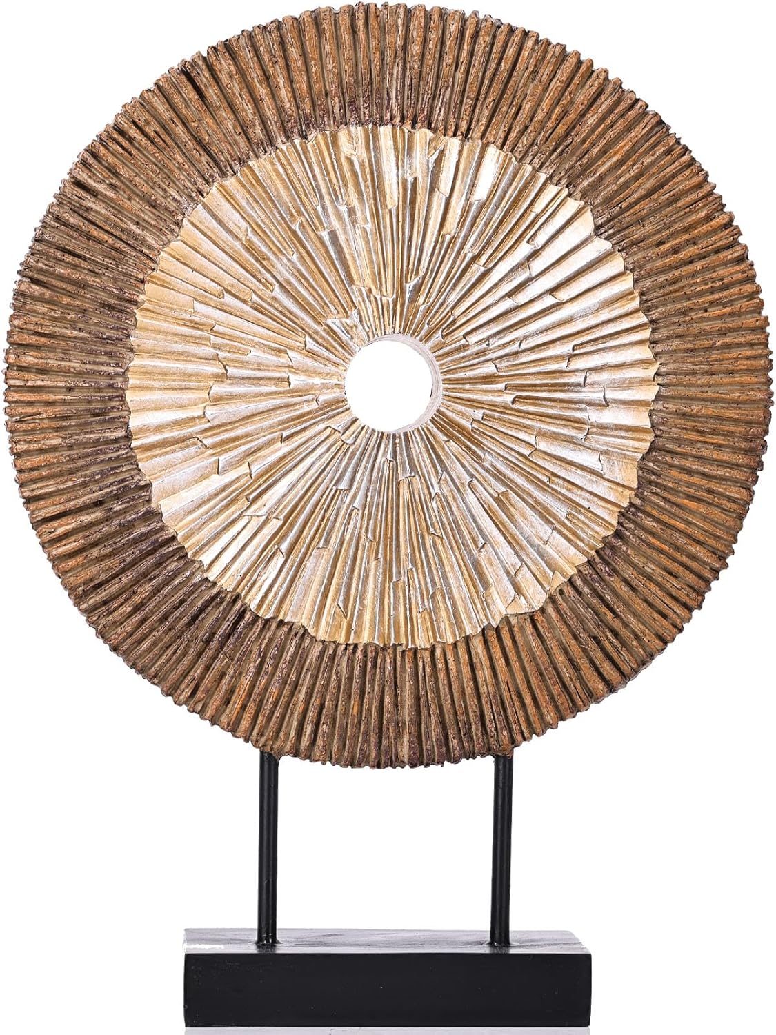 XMGZQ Wood Color Minimalist Round Statue Above Cabinet Decor Kitchen,Modern Decorative Sculpture Home Decorations for Living Room Coffee Table,Shelf Decor Items,Center Pieces Decoration for Table