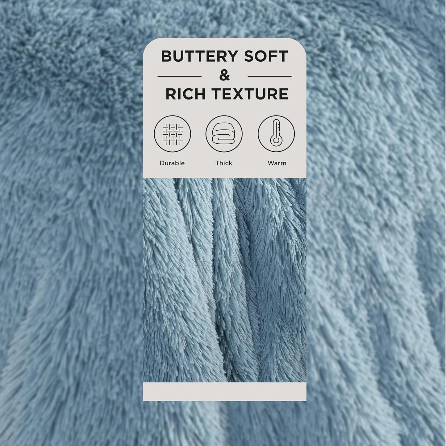 Bedsure GentleSoft Fluffy Light Sky Blue Throw Blanket, Dusty Baby Blue Decor Gifts for Women Men, Soft Cozy Fuzzy Plush Warm Minky Thick Sherpa Fleece Faux Fur Throw Blanket for Couch Bed, 50x60