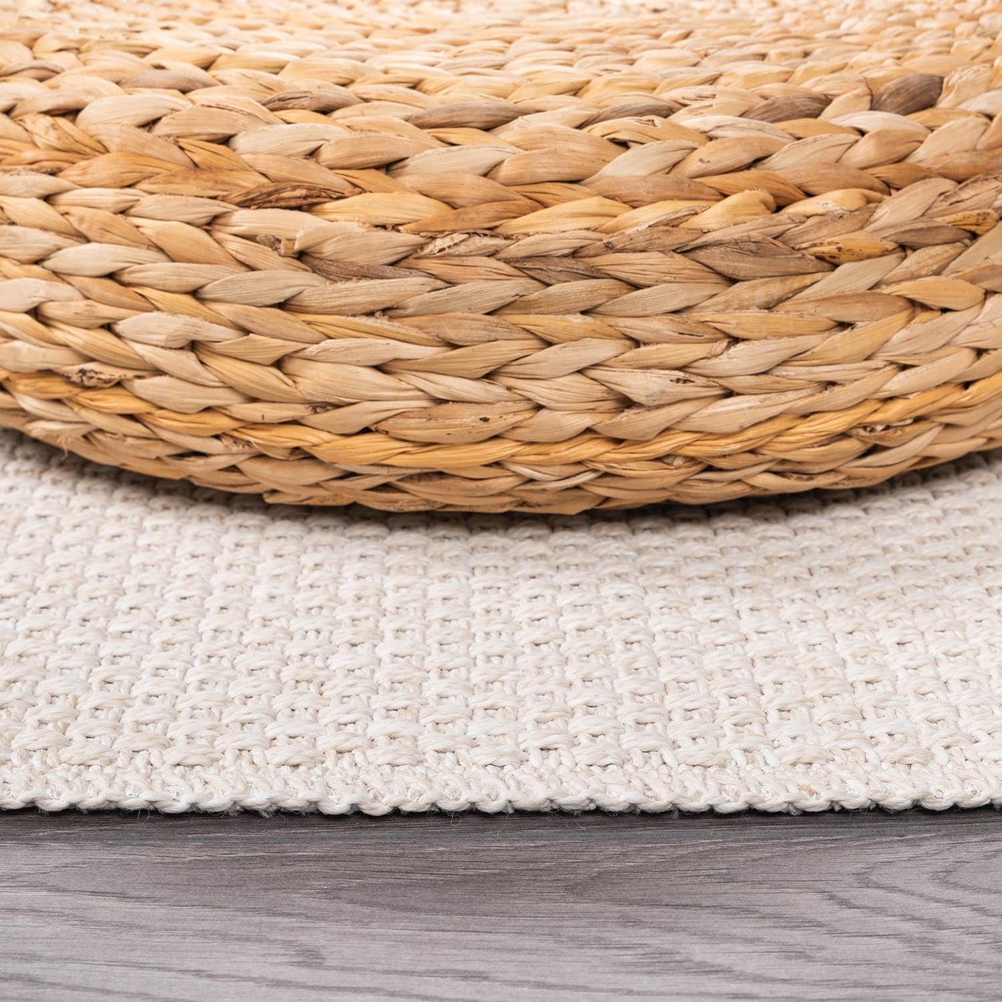 CAMILSON Easy Jute Rug 2x3, Indoor Outdoor Off-White Farmhouse Area Rugs for Living Room and Kitchen Rug, Solid Woven Design, Easy-Cleaning, Washable Outside Carpet Alfombras (2 x 3)