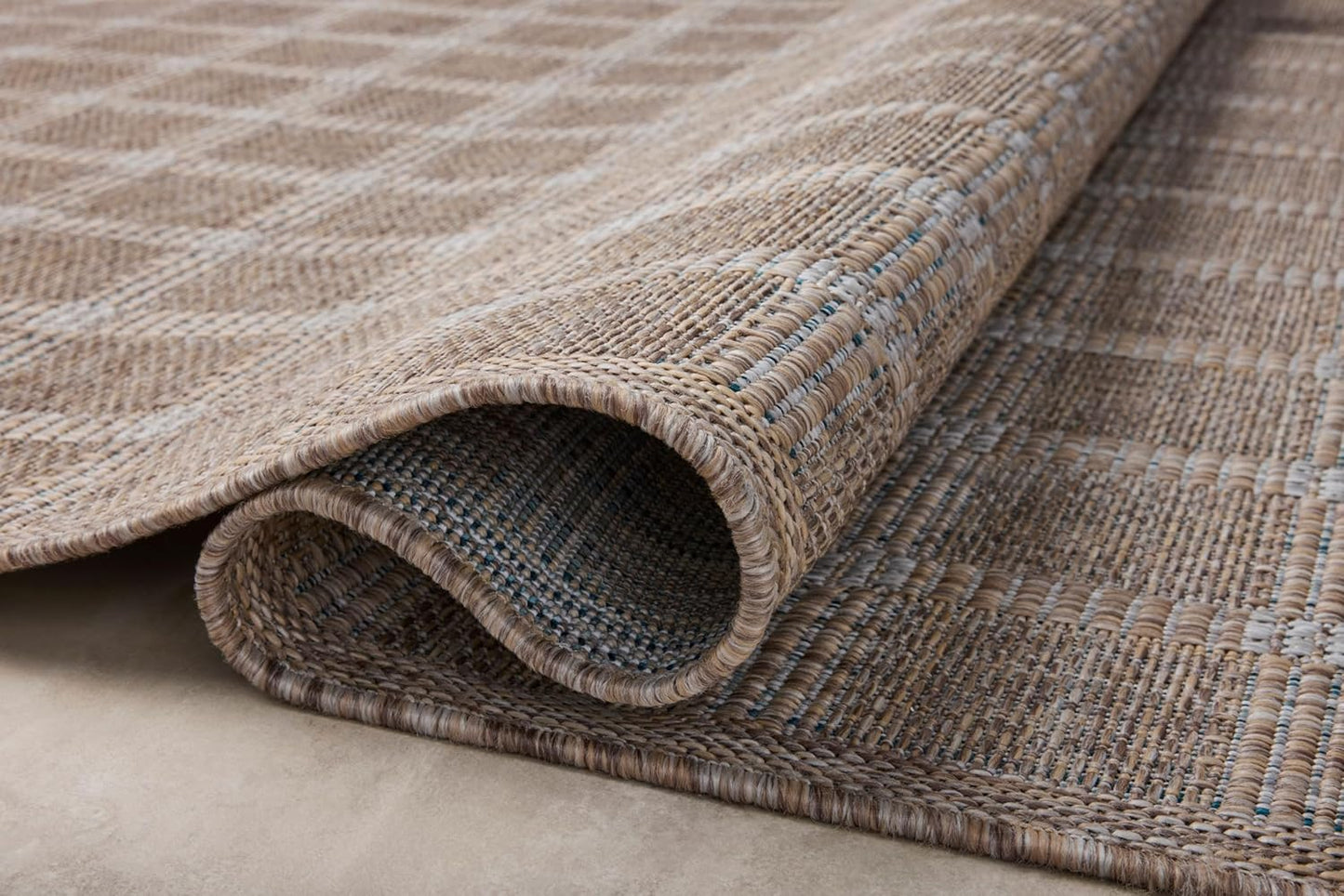 Loloi Amber Lewis Topanga Collection TOP-01 Natural/Bone 5'-3" x 7'-6" Indoor/Outdoor Area Rug